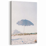 Beach Decor Prints - Striped Umbrella Summer Canvas Wall Art