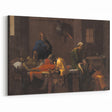 Baroque Mourning Scene: Antique Art Print with Emotional Depth