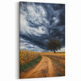 Fields Landscape Acrylic Prints - Stormy Sky Over Cornfields Art