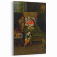 Baroque Bedside Scene: Classic Art Print with Emotional Intimacy