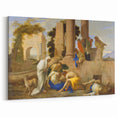 Baroque Ancient Ruins Scene: Classic Art Print with Historical Drama