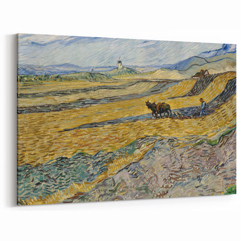 Impressionist Landscape Wall Art - Enclosed Field with Ploughman