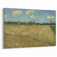 Impressionist Landscape Wall Art - Ploughed Fields with Blue Sky