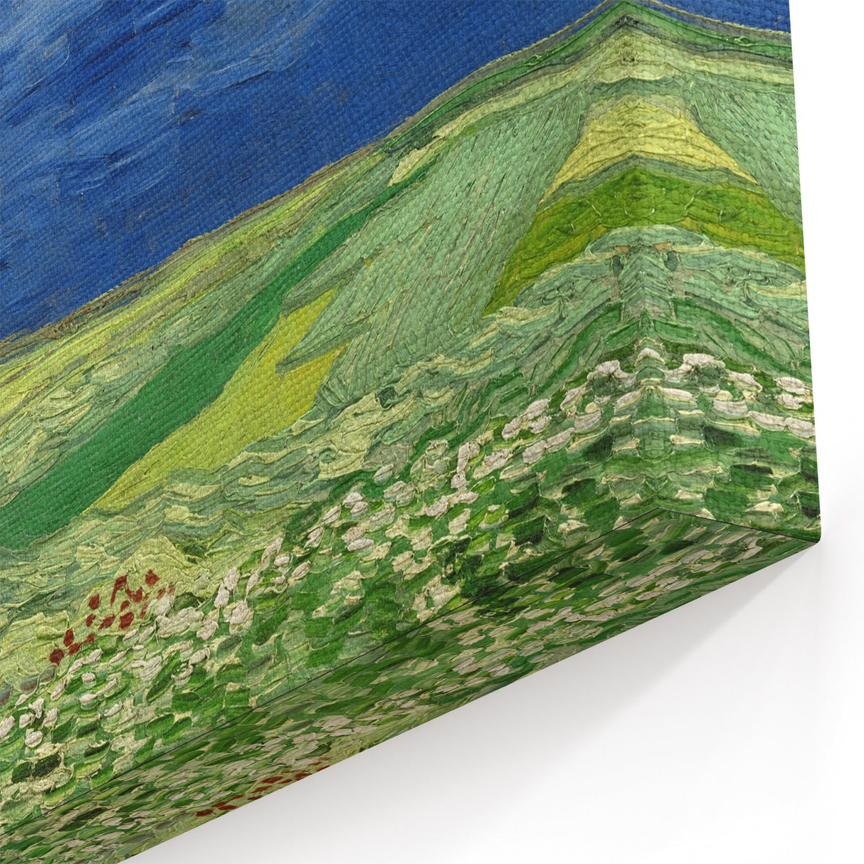 Wheatfield Under Thunderclouds - Impressionist Wall Art by Van Gogh