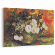 Impressionism Wall Art - Vase with Sunflowers and Roses by Van Gogh