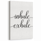 Inhale Exhale Quote - Minimalist Summer Wall Art