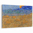 Impressionism Wall Art - Wheat Sheaves and Rising Moon by Van Gogh