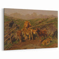 Baroque Pastoral Landscape Wall Art – Rustic Farm Scene Elegance
