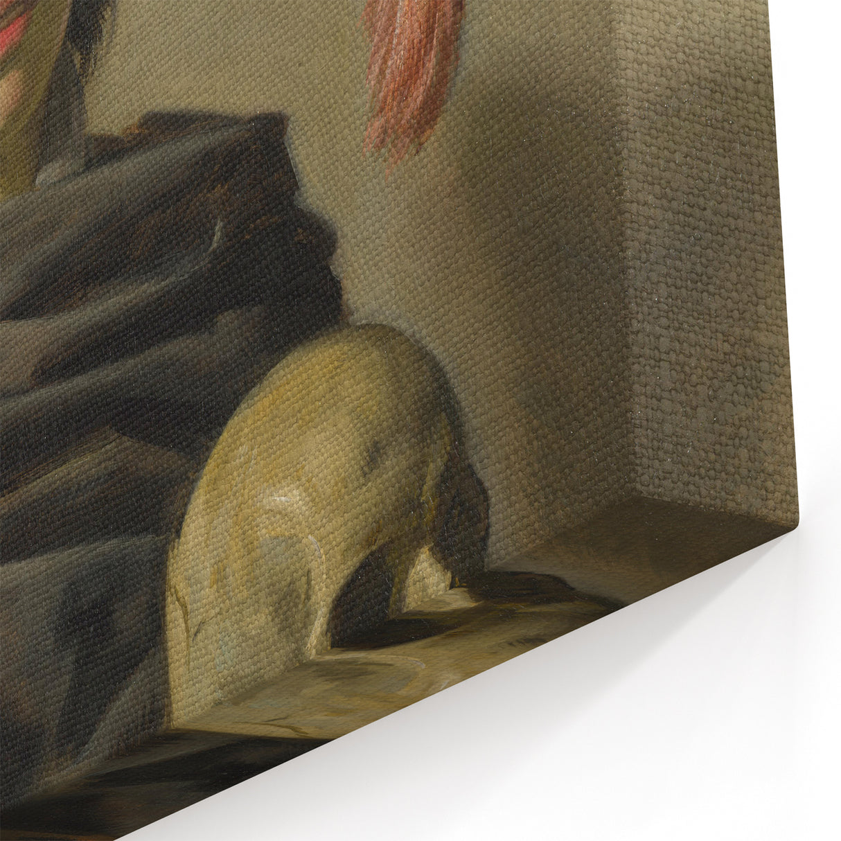 Baroque Allegorical Portrait Wall Art – Reflection on Mortality