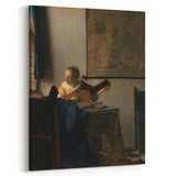 Baroque Woman Playing Lute Wall Art – Timeless Musical Grace