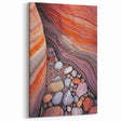 Colorful Desert Layers - Southwestern Sandstone and Pebble Art