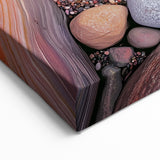 Colorful Desert Layers - Southwestern Sandstone and Pebble Art