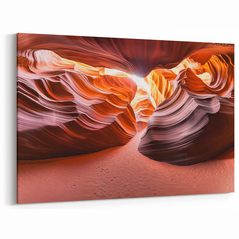 Fiery Desert Canyon - Antelope Sandstone Landscape Art Print