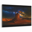 Desert Night Sky - Milky Way Over Southwestern Desert Rock Print
