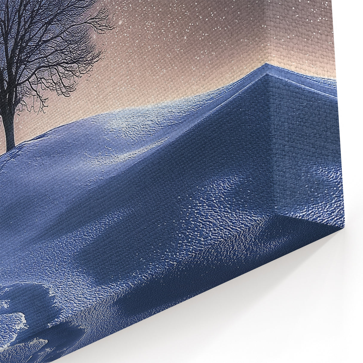 Winter Wonderland Art - Starry Sky and Lone Tree Landscape Print