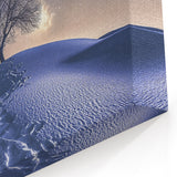Starry Winter Night - Lone Tree and Snow Landscape Wall Art