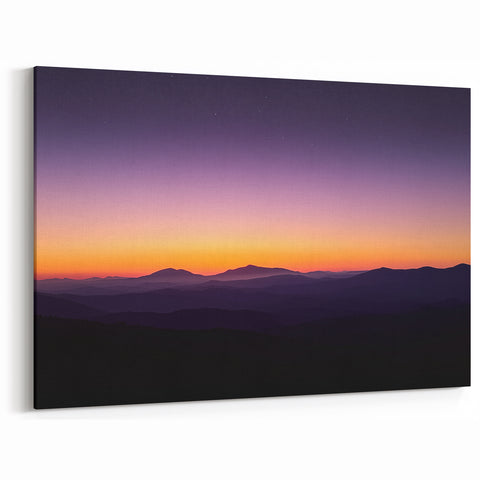 Peaceful Desert Sunset - Minimalist Twilight Landscape Wall Art