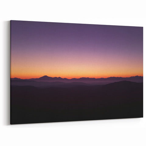Twilight Horizon - Peaceful Desert Silhouette Landscape Print