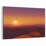 Serene Desert Sunset - Golden Dunes Horizon Wall Art