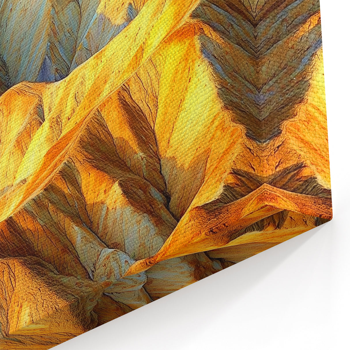 Golden Desert Peaks - Dramatic Landscape Photography Art