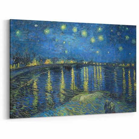 Impressionist Night Sky Wall Art - Starry Night Over Rhône by Van Gogh