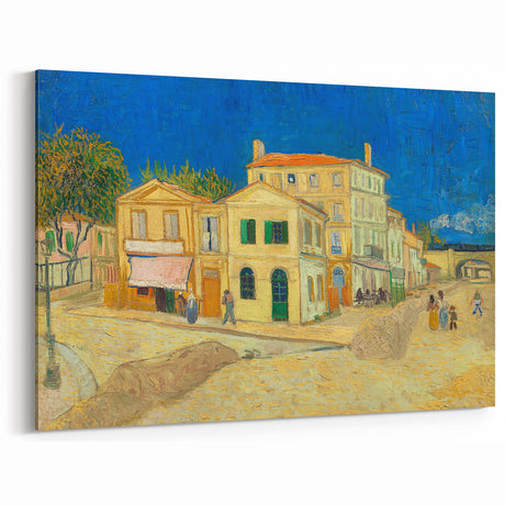 Impressionist Village Wall Art - The Yellow House by Van Gogh