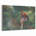 Impressionist Prints - Woman Bathing by Camille Pissarro Art
