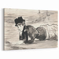 Classic Impressionist Monochrome – Manet’s Beach Portrait