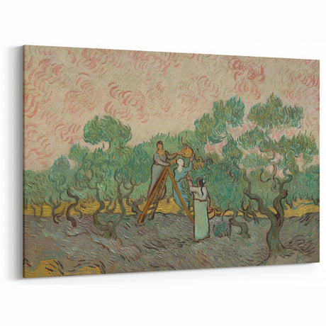 Dynamic Impressionist Landscape – Van Gogh’s Women Picking Olives