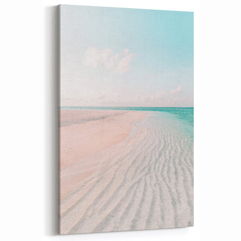 Pink Sand Serenity - Tropical Beach Wall Art