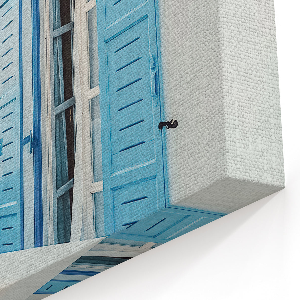 Summer Landscape Art – Blue Shutters and Minimalist Architecture