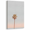 Summer Scenery Canvas – Palm Tree with Soft Pastel Sky