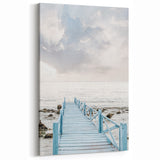 Summer Wall Art – Tranquil Blue Pier Leading to the Ocean
