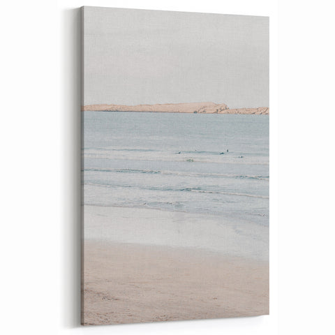Beach Decor Prints – Tranquil Ocean Waves and Sandy Shore