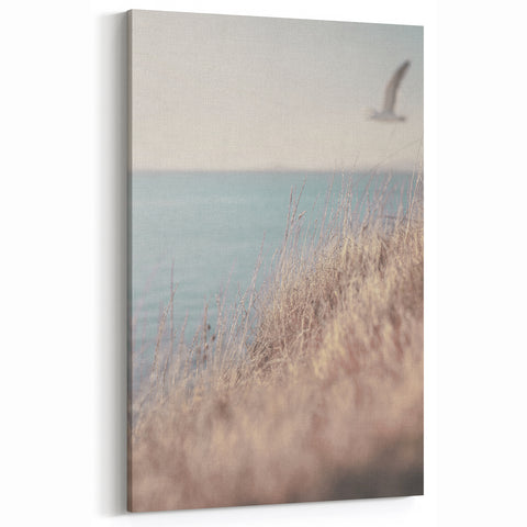 Floral Summer Art – Reed Grass and Coastal Serenity