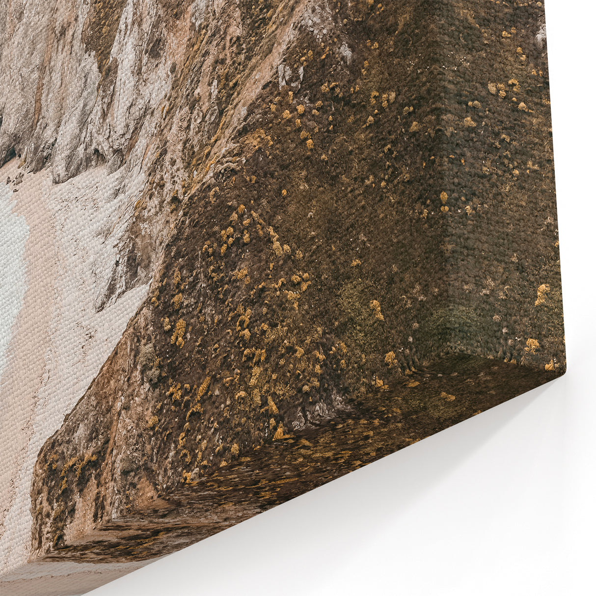 Summer Landscape Art – Coastal Cliffs and Ocean Waves