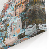 Tropical Wall Art – Mediterranean Coastal Village Print