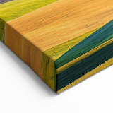 Rolling Fields Canvas Art - Vibrant Hills and Lone Tree Panorama