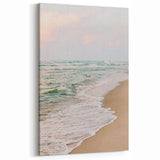 Beach Decor Prints – Gentle Waves on Golden Shore Canvas
