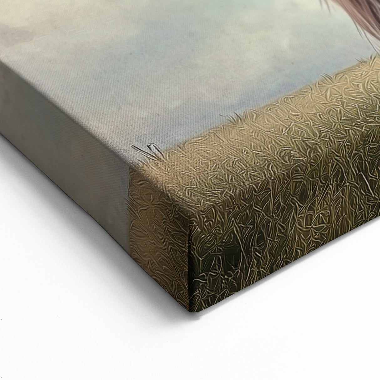 Field Landscape Wall Art - Grazing Horses in Open Countryside Scene