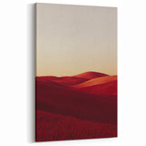 Rolling Fields Canvas Art - Dramatic Red Field Landscape Print