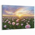 Field Landscape Wall Art - Scenic Fields at Sunset Canvas Print