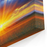 Fields Landscape Acrylic Prints - Golden Sunset Field Art