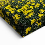 Scenic Fields Framed Art - Yellow Blooming Hills Landscape