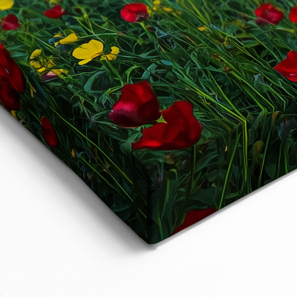 Field Landscape Wall Art - Aurora Sky Over Floral Meadows Print