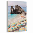 Summer Vibes Prints - Vibrant Beach Scene with Umbrellas Art