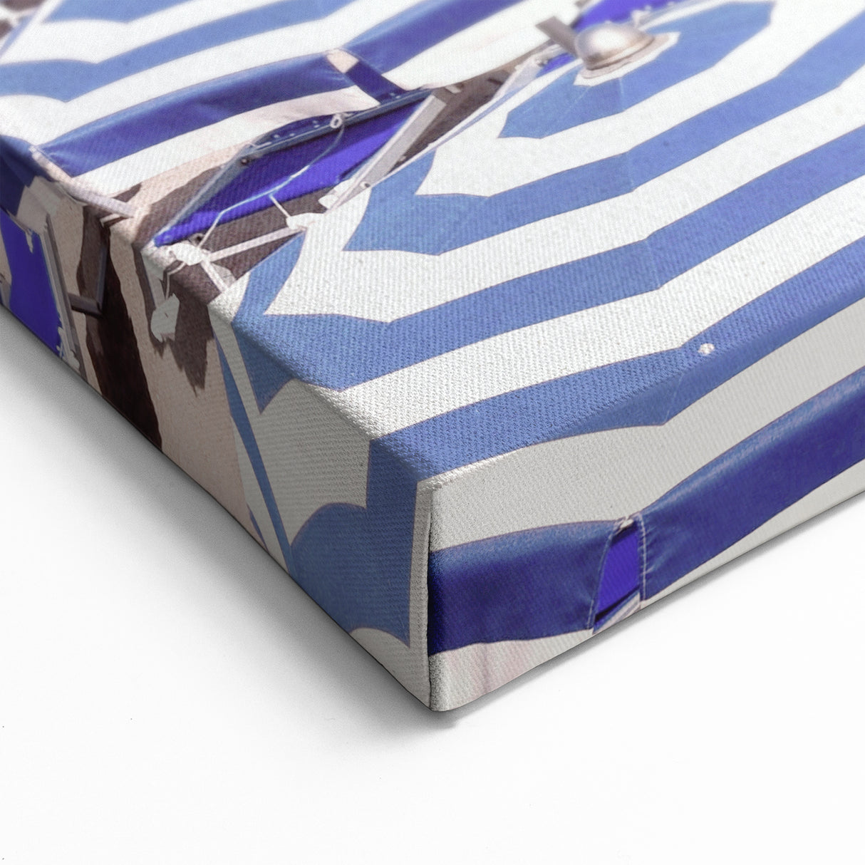 Summer Wall Art - Striped Beach Umbrellas and Turquoise Ocean