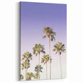 Floral Summer Art - Towering Palm Trees with Lavender Sky Print