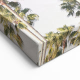 Floral Summer Art - Towering Palm Trees with Lavender Sky Print