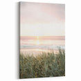 Summer Scenery Canvas - Sunlit Coastal Grasses at Sunset